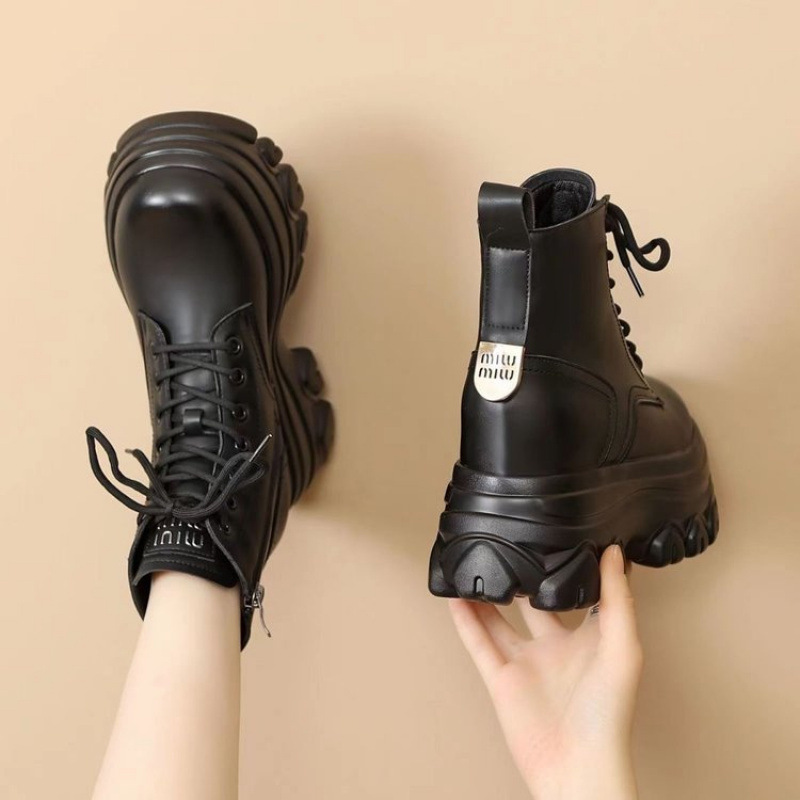 Thick-Soled Martin Boots Versatile Retro 2026 Autumn and Winter Cross-Border Women's Shoes Short Boots Women's British Style Ins Trend Thick-Soled Martin Boots Versatile Retro 2026 Autumn and Winter Cross-Border Women's Shoes Short Boots Women's British Style Ins Trend