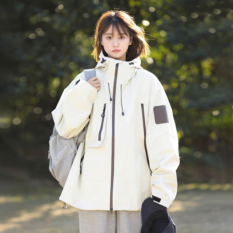 工場卸売 カップル用ジャケット メンズ機能性風作業服 アウトドア防水 秋服 レディースジャケット カップルアウトドア|undefined