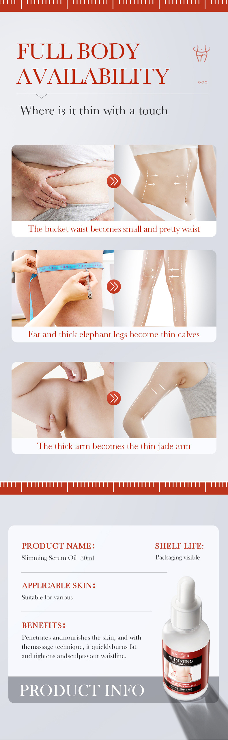 SADOER All English Shaping essence Körpermassagecreme Formend, glättend, straffend, leicht und fettverbrennend,_voghion.com