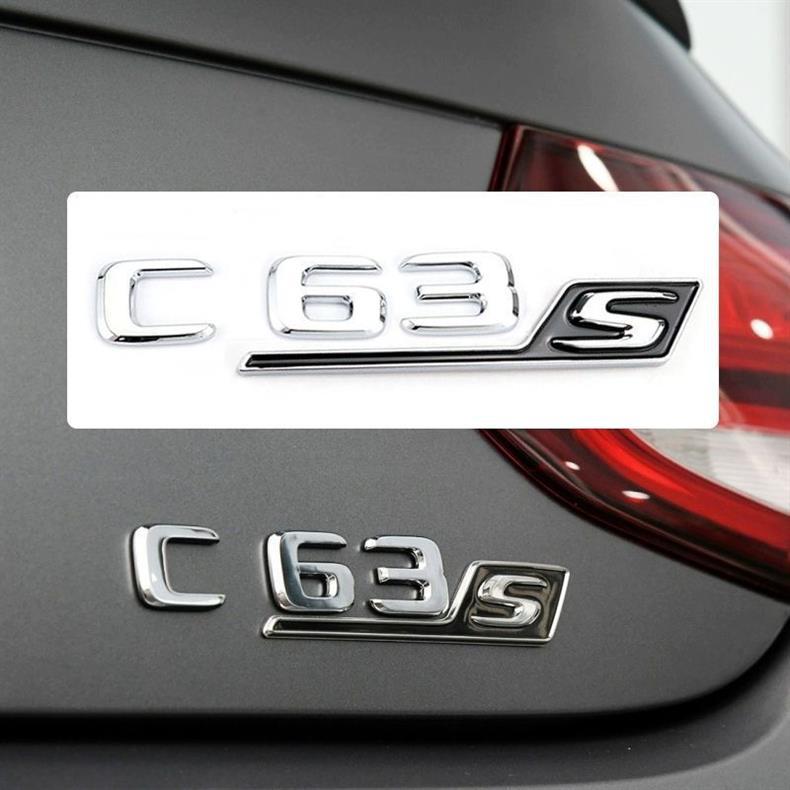 Mercedes-Benz AMG emblem, new E-Class and C-Class modifications, C43, C63S, E53, E63S, rear and side emblems, black modification decals