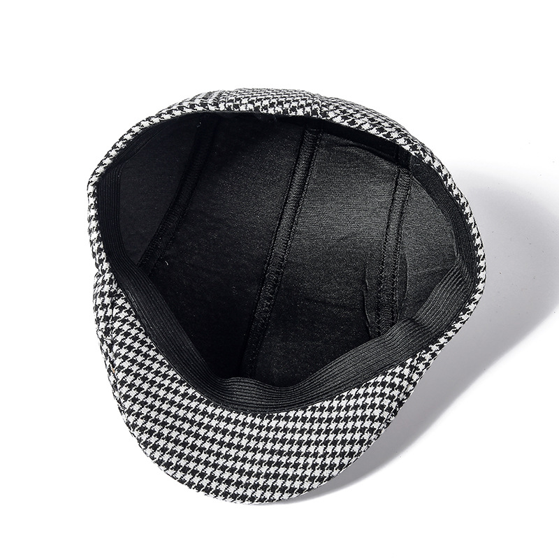 Otoño e Invierno casquillo de los hombres boina adulto Plaid Hipster forward Cap 2023 gorra de mediana edad y ancianos al por mayor