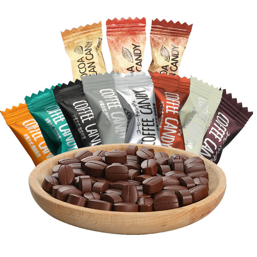 Internet-famous instant coffee candy cocoa bean candy with various flavors, casual snack for hotel office reception candies