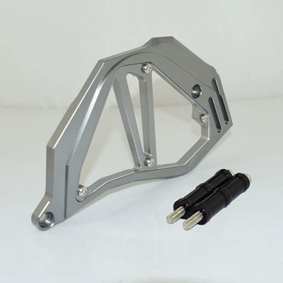 Chain Cover, Motorcycle frame - titanium-color