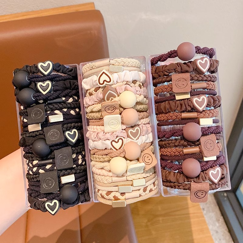 [free shipping for newcomers 0.01] 10 pieces new rubber band headdress hair bands do not hurt hair tie ponytail bun headband