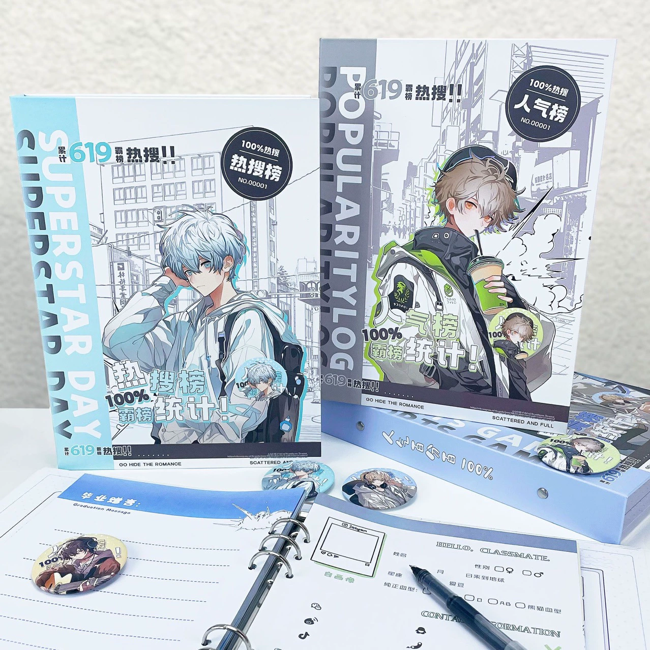 Стихи Аниме Персонажи Выпускные одноклассники для мальчиков и девочек Сносная памятная книга A4100-3285T