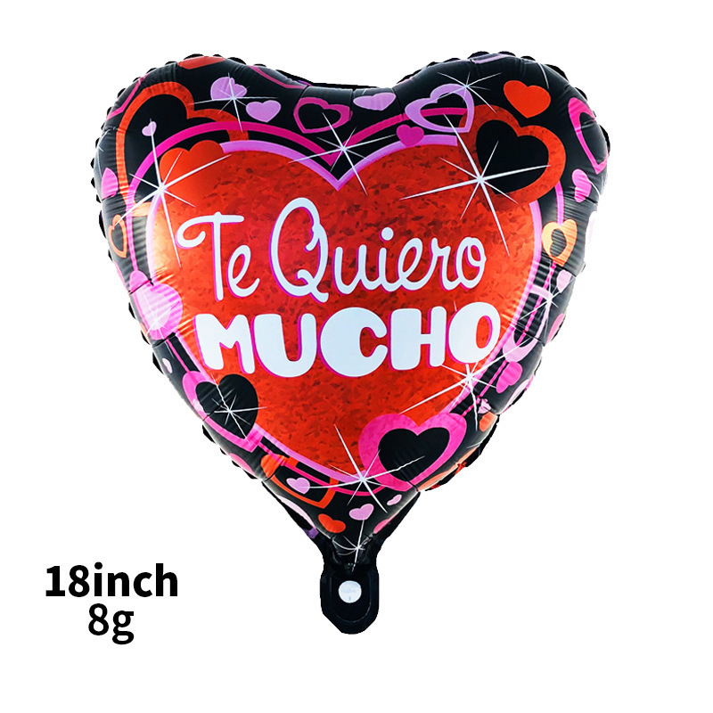 Globo de película de aluminio de amor occidental de 18 pulgadas LOVE Tanabata Día de San Valentín Boda Boda Confesión romántica Diseño de globo image 26