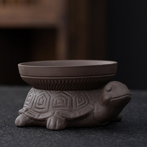 Purple sand tea leakage creative tea filter kung fu tea set accessories ceramic filter bucket tea separator pour tea filter net