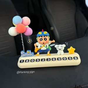 Orijinal Crayon Shin-Chan avtomobil müvəqqəti dayanacaq nömrə nişanı, qadınlar üçün şirin