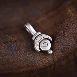 藏式古朴手工卡子侧挂记数挂日月摩尼宝佛珠菩提手串配饰diy配件