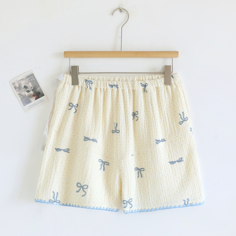Chuxi's new summer model pure cotton maternity pants for expectant mothers, adjustable belly support, sweet and cute postpartum sleep pants Chuxi's new summer model pure cotton maternity pants for expectant mothers, adjustable belly support, sweet and cute postpartum sleep pants