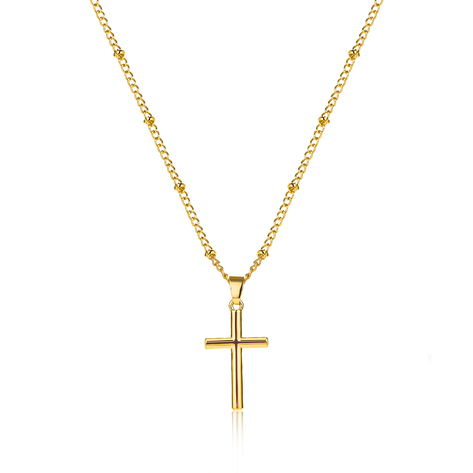 Collana con pendente a croce per donna catena oro_voghion.com