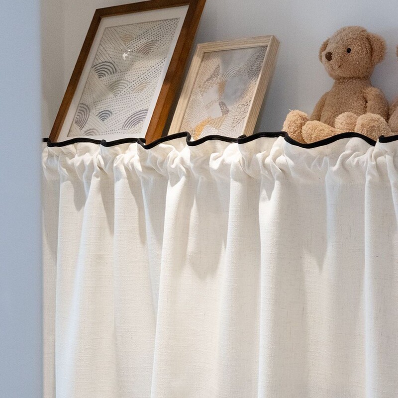 Hegaly Linen Texture Light Beige Cabinet Curtain Simple Style Small Curtain No-Drill Installation Door Curtain Light-Transmitting Hegaly Linen Texture Light Beige Cabinet Curtain Simple Style Small Curtain No-Drill Installation Door Curtain Light-Transmitting
