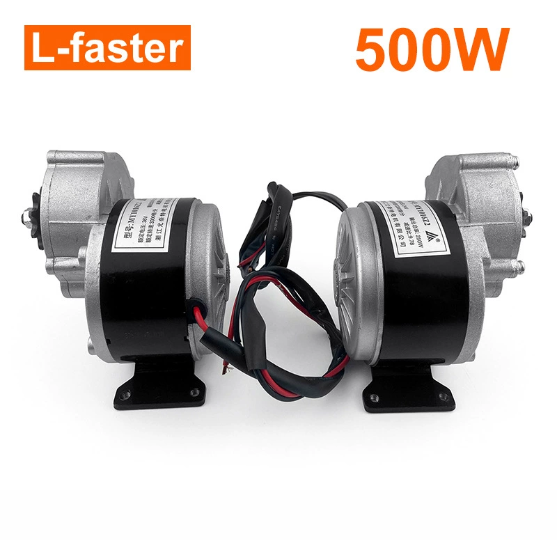 24V 36V 500W 700W Электрический щеточный двигатель постоянного тока Коробка передач двойной привод 250W комбинированный двигатель