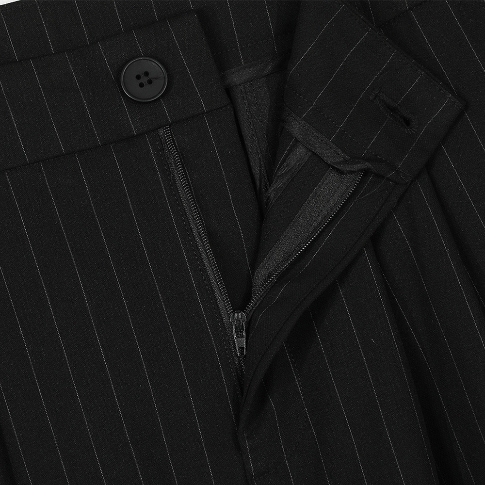 Pantaloni casual americani a righe verticali, a gamba larga, lunghi fino al pavimento, da uomo, con design a doppia pieghe, alla moda High Street_voghion.com