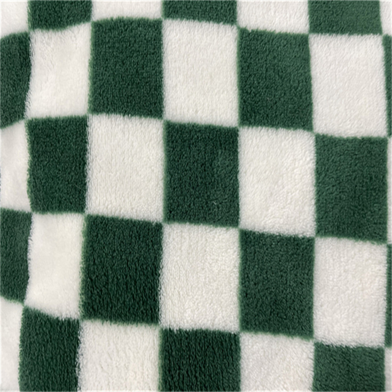 Checkerboard Flannel Fabric ins Style Student Dormitory Blanket Checkerboard Flannel Fabric