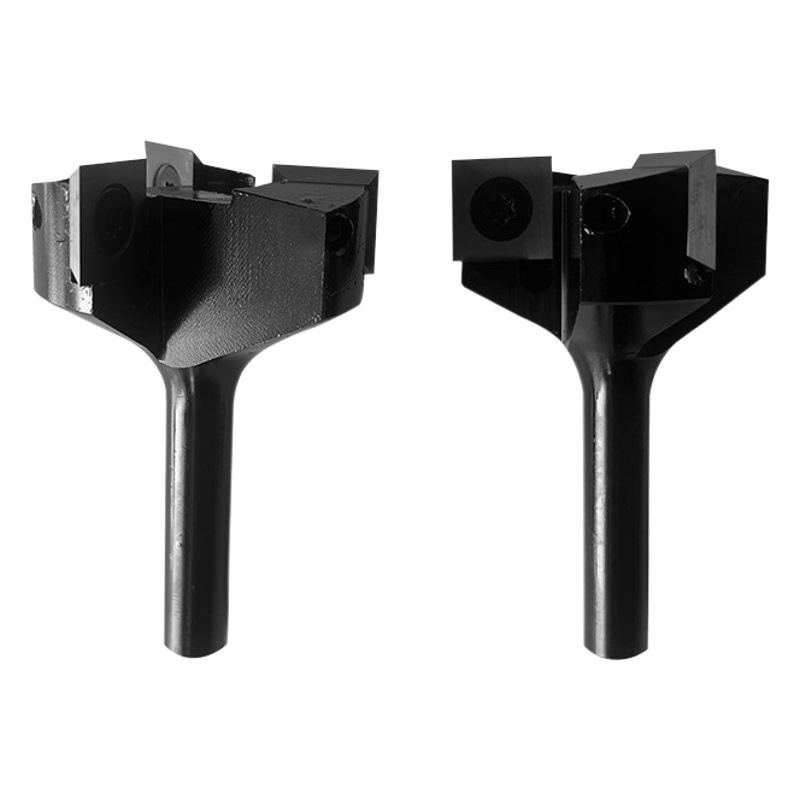 Cuchillo para romper tablas de cuatro cuchillas montado en rack, cuchillo para ranurar de cuatro cuchillas, cuchillo para limpiar la parte inferior, cuchillo para romper tablas con incrustaciones extraíbles, mango 1/2, 12 mangos