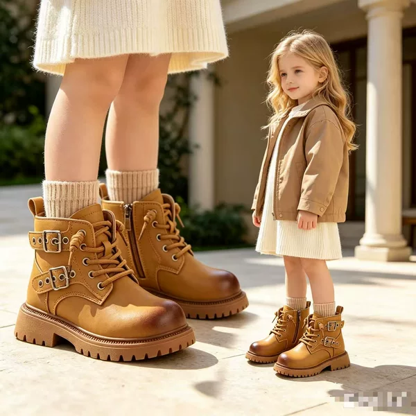 Girls Princess Boots Autumn and Winter New Girls British Style Performance Ball Short Boots Fashion Side Zipper Exquisite Single Boots