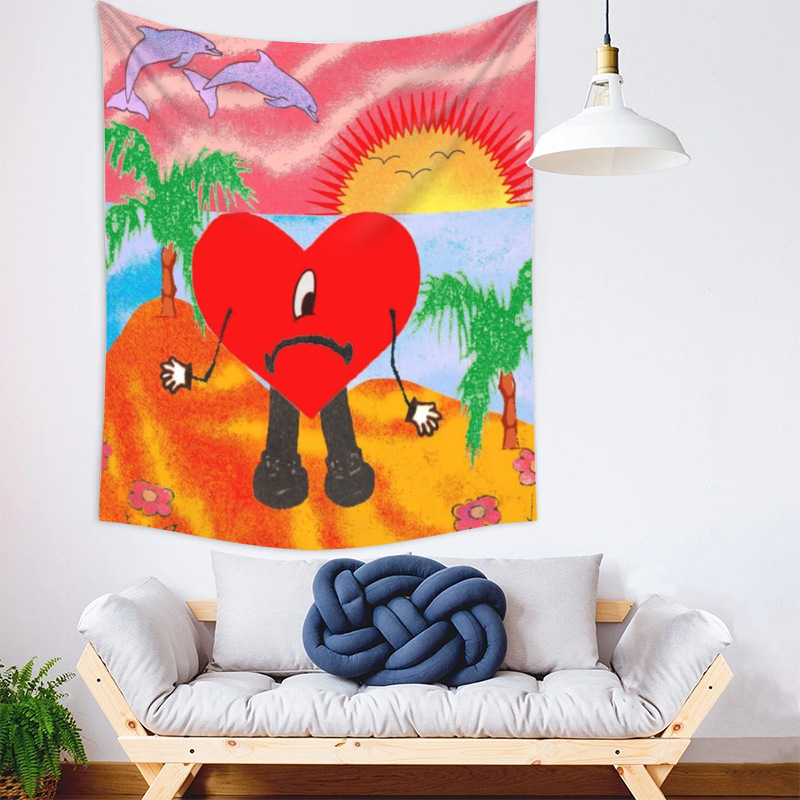 tapestry Event & Party Supplies Fashion Heart Shape Polyester Tapestry