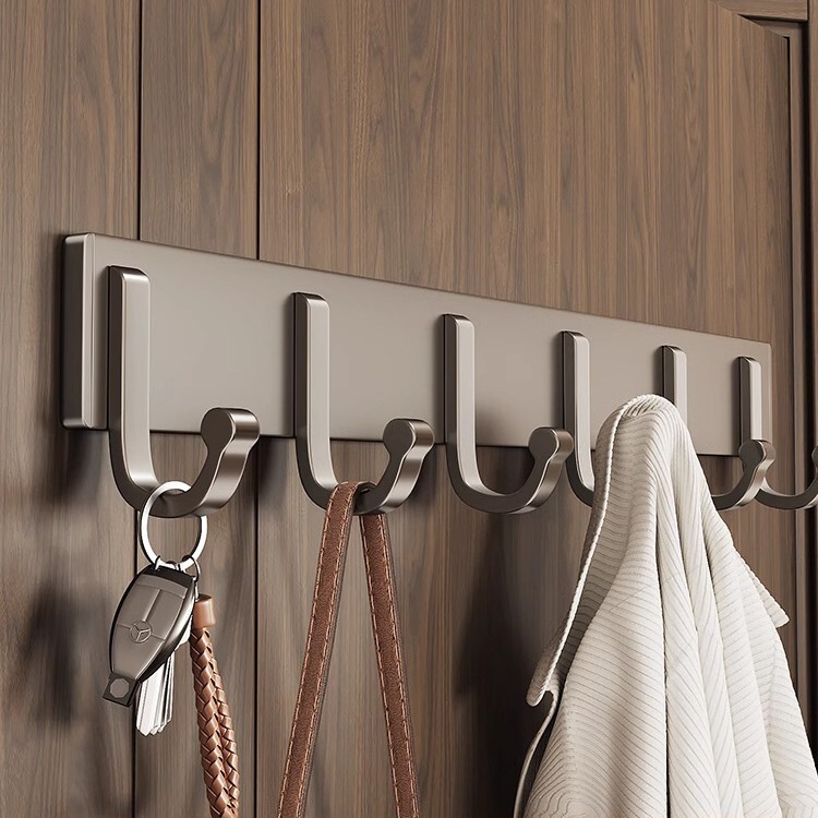 Seamless Sticker Punch-free Hook Door Rear Strong Adhesive Load-bearing Bathroom Clothes Hook Row Hook Storage Wall Seamless Sticker Punch-free Hook Door Rear Strong Adhesive Load-bearing Bathroom Clothes Hook Row Hook Storage Wall