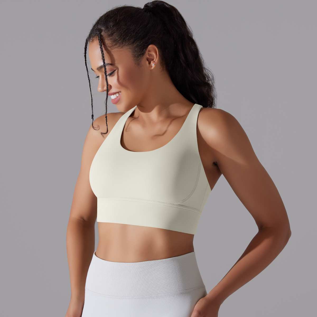 127g Weight Sleeveless Sleeve Length Nylon, Spandex Fabric Type Short Top Length Halter Crisscross Tank Tops Type Fitness, Yoga Occasion U Neck Neckline Solid Color Pattern Sports Style Sports Solid Color Nylon Spandex U Neck Active Tops Halter Crisscross Tank 157