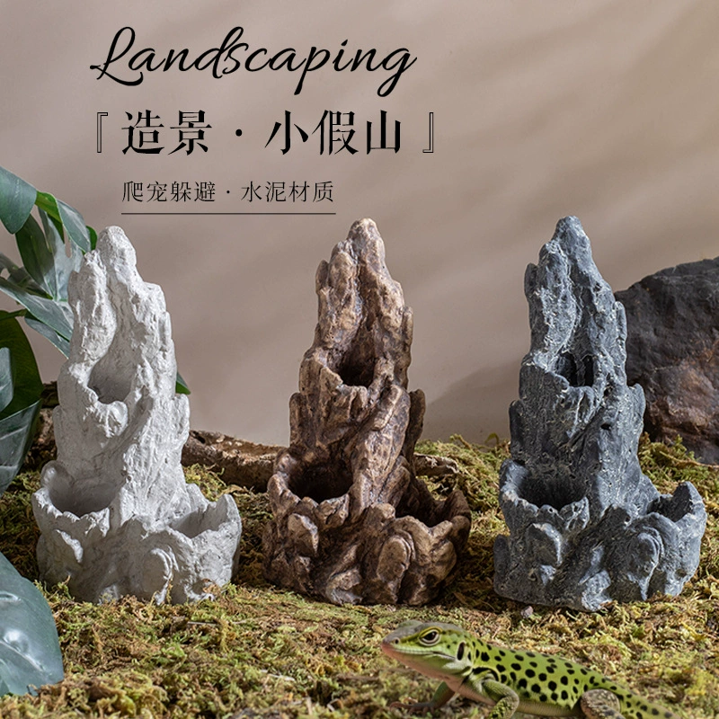 Ландшафтный дизайн террариума для рептилий с скалами для восхождения, деревом для восхождения, бородатым драконом, гекконом, змеей, ящиком для разведения экзотических домашних животных, ландшафтным пейзажем, укрытием из искусственного камня.