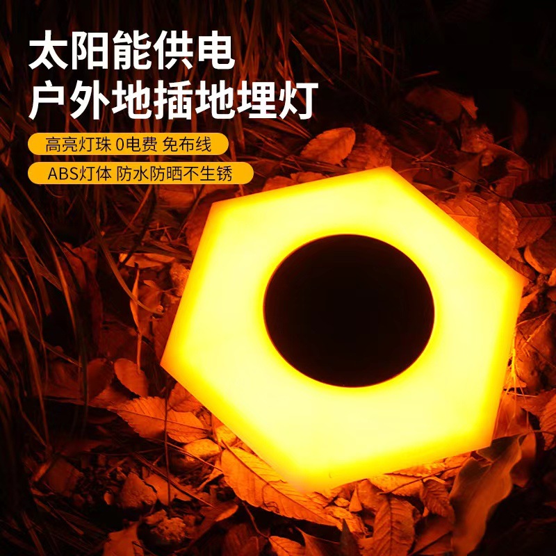 新款太陽能戶外庭院草坪燈 花園裝飾照明防水景觀台階LED地埋地燈