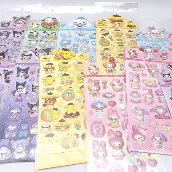 Cartoon High Color Value Sanrio Laser Sticker Students Love Kulomi Meruti Yugui Dog Hand Book Sticker