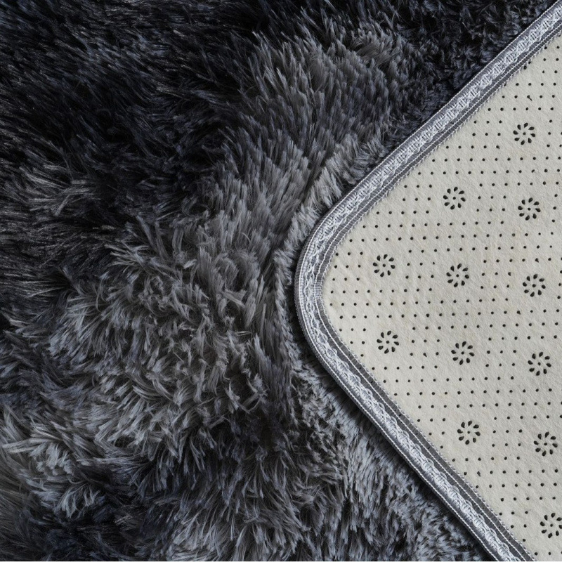 Gradiente nórdico teñido alfombra sofá dormitorio encantador rojo en línea con la misma habitación llena de ventana flotante al lado de la cama esterilla en stock