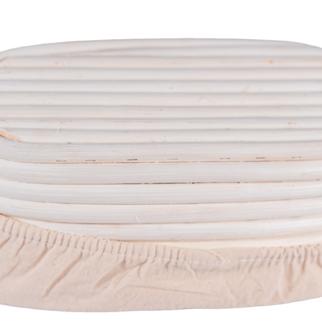 Cesta de fermentación de pan de ratán redondo oval masa fermentación herramienta indonesio ratán fermentación cesta hornear traje