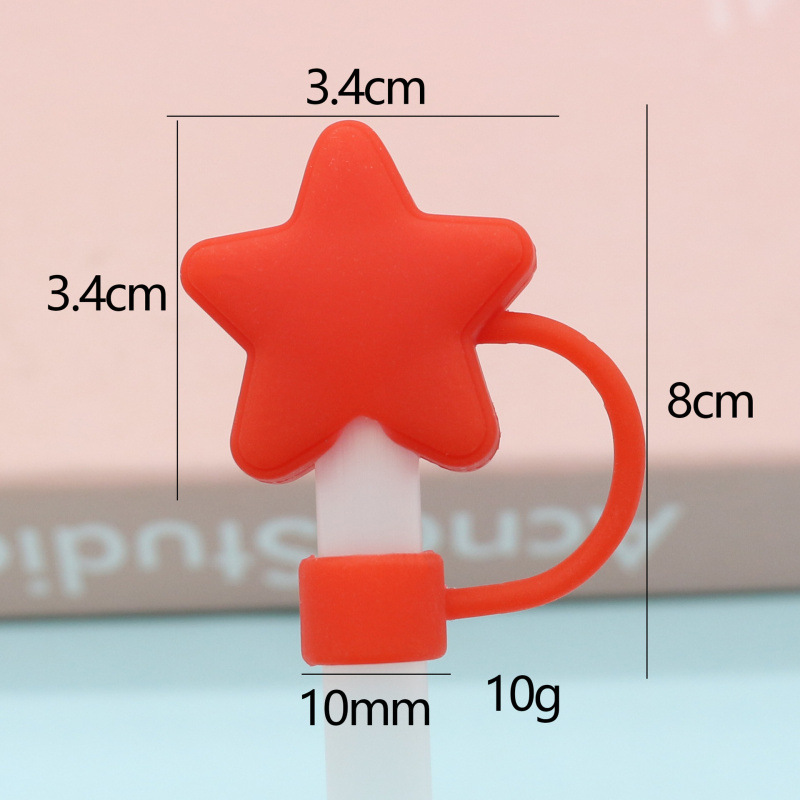 10mm食品級シリカゲルストローキャップ防塵ストロープラグかわいいストローキャップ立体アニメ防塵カバーストローカバー|undefined
