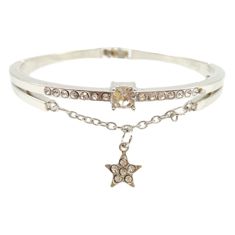 Nueva celebridad de Internet Douyin Student Versión coreana de estrella de cinco puntas pulsera de diamantes pulsera de moda joyería de cristal femenino europeo y americano al por mayor