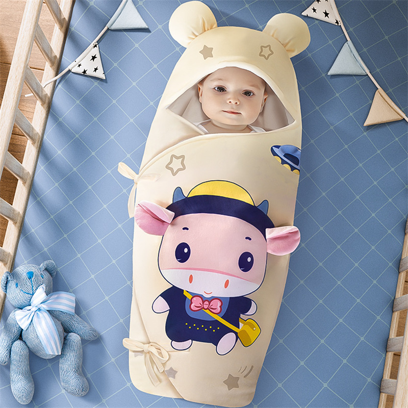 Newborn baby delivery room bag quilt newborn quilt butterfly swaddling sleeping bag pure cotton spring, autumn and winter thick baby supplies