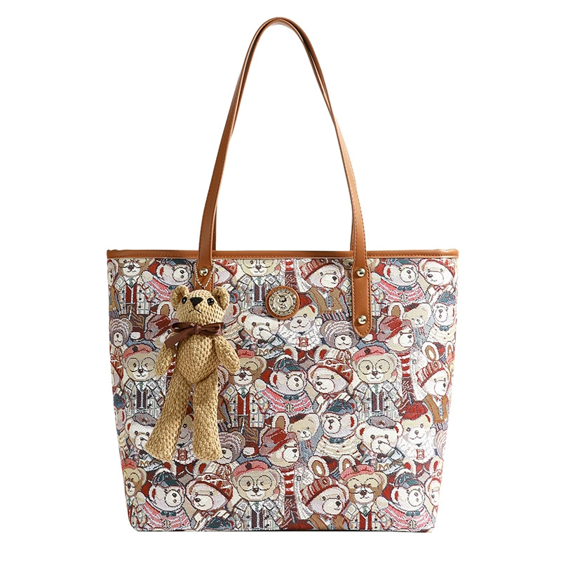北包包 One-shoulder bag, handheld small design cartoon shoulder bag, with embroidery