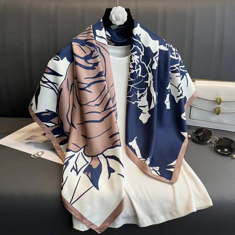 90x90シルクタオルの新型春と秋の大きい方のタオルのファッションのスカーフは首を囲んで首を保護します。|undefined
