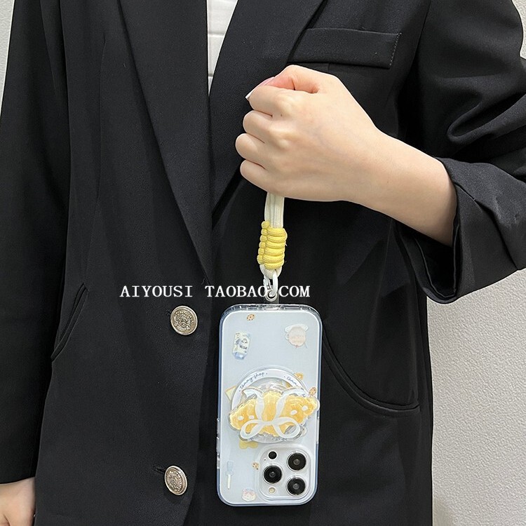 IDM 大穴リボンクロワッサンホルダー iPhone16Promax Apple 14 携帯電話ケース 13 に適しています|undefined