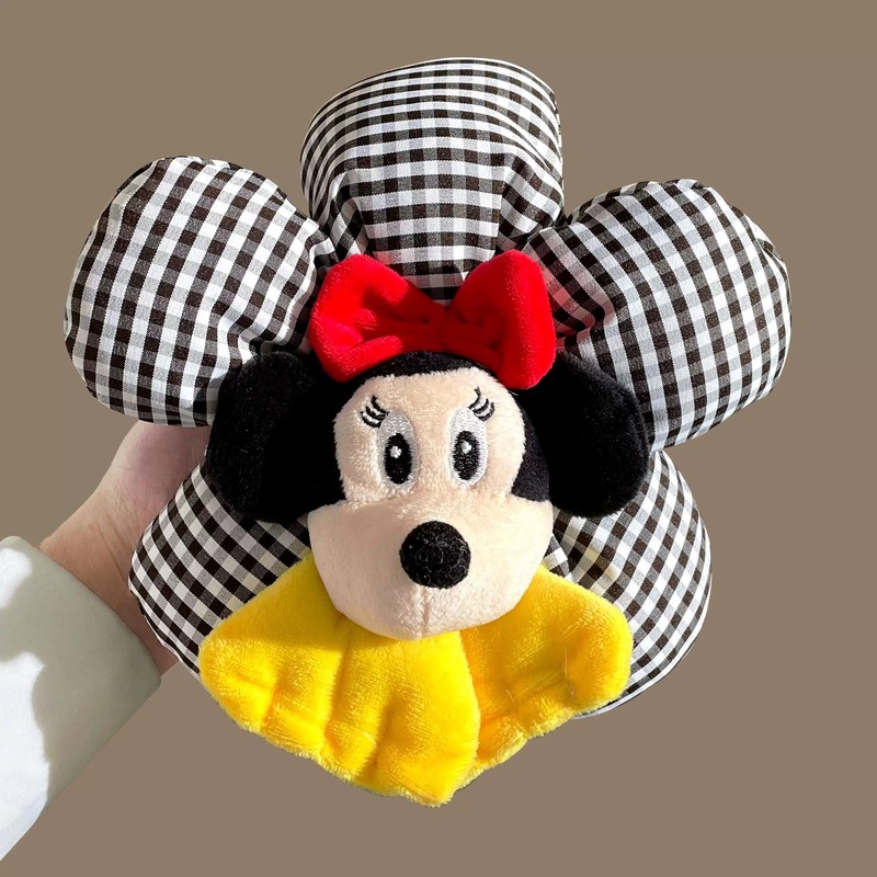 かわいいミッキーバットフラワーチェック柄ヘアゴムネット有名人綿入りボールヘッドバンドぬいぐるみ水玉ポニーテールヘアロープ|undefined
