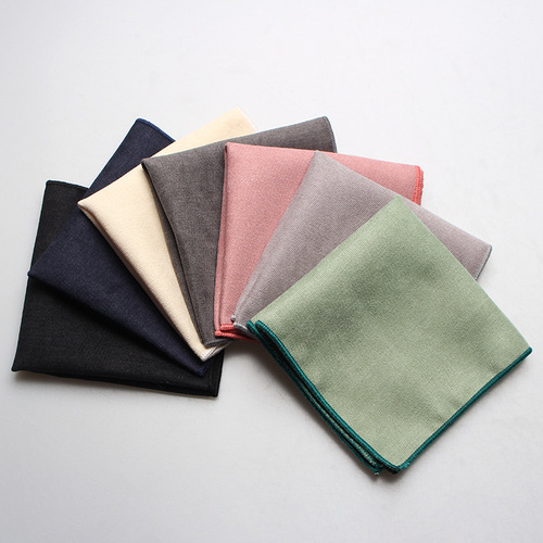 Solid color formal suit Korean velvet square, suit jacquard square, men's pocket square manufacturer wholesale