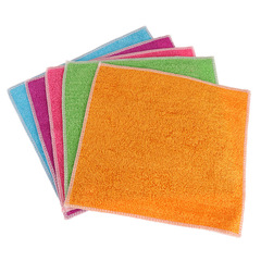 27*30 Bamboo Fiber Dish Towel Non-oily Double-layer Cloth Activated Charcoal Oil-stain Removing Dish Cloth Thick Scouring Pad