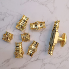 Wholesale French retro handle grandmother's house wardrobe bathroom cabinet bookcase sky lock American light luxury cabinet door long rod handle