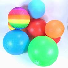 兒童玩具皮球pvc玩具皮球5寸6寸8.5寸克彩虹球操場球可印LOGO
