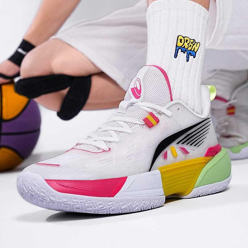 Nuevos zapatos de baloncesto de malla ligero 2 hombres nuevos sonidos 2 amortiguación sonido desgaste zapatos deportivos profesionales
