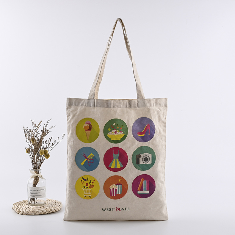 时尚手提帆布袋活动宣传礼品棉布袋空白广告印花帆布袋加印logo