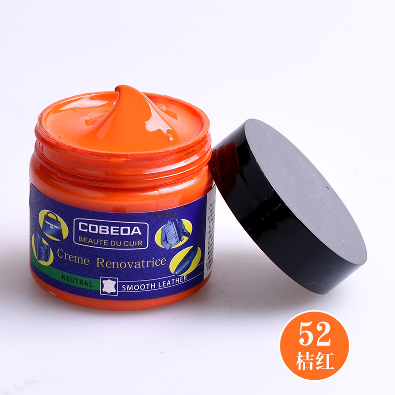 Venta directa de fábrica kangbida agente de coloración de cuero sofá bolsa de cuero para colorear zapatos de cuero de reparación de desgaste color suplemento crema