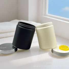 900g HDPE 广口塑料罐 食品级密封罐 黑色白色粉末罐 坚果包装罐