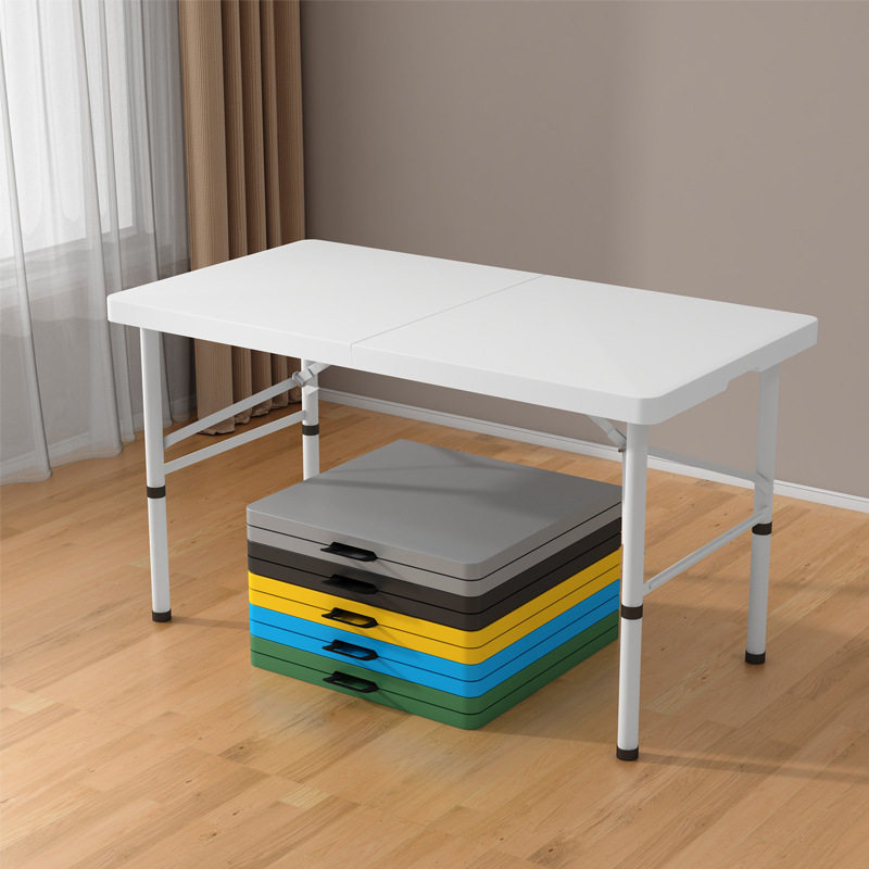 Mesa plegable al aire libre portátil rectangular tabla de estandos simple tabla larga para el hogar estudio mesa de comedor pequeña