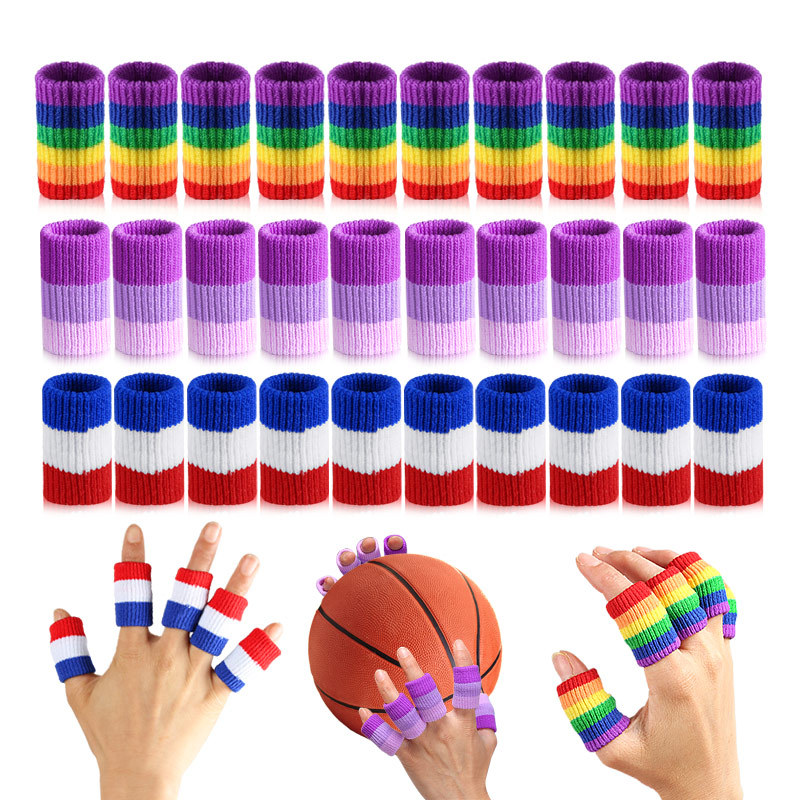 Rainbow finger cover basketball badminton sports finger guard breathable knuckle protective cover sports protective gear