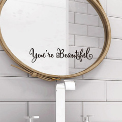 English: You're beautiful living room hallway home decor sticker self-adhesive wholesale cross-border