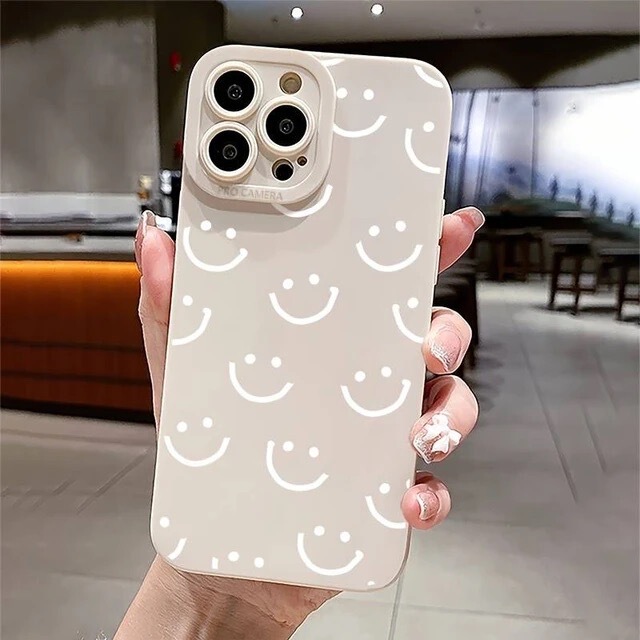 Simple smiling face for Apple 15 mobile phone case iphone12promax set 14/13/11/XSMAX pupil 16 Simple smiling face for Apple 15 mobile phone case iphone12promax set 14/13/11/XSMAX pupil 16