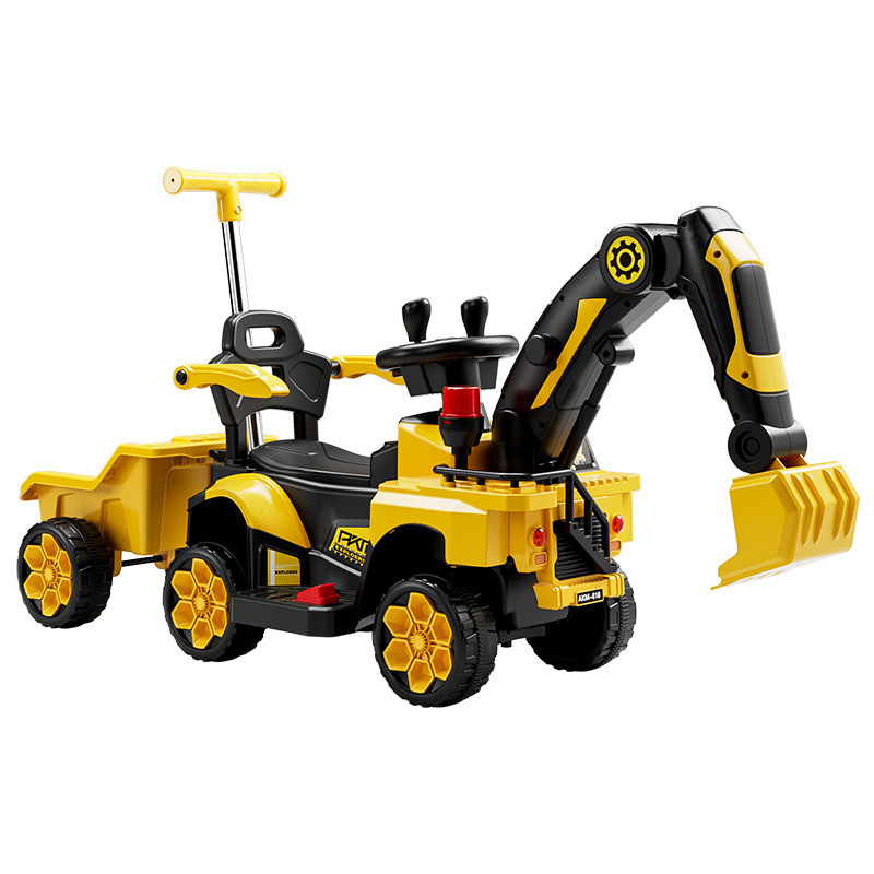 Excavadora eléctrica para niños, coche de juguete para niños, excavadora eléctrica de control remoto, vehículo de ingeniería grande