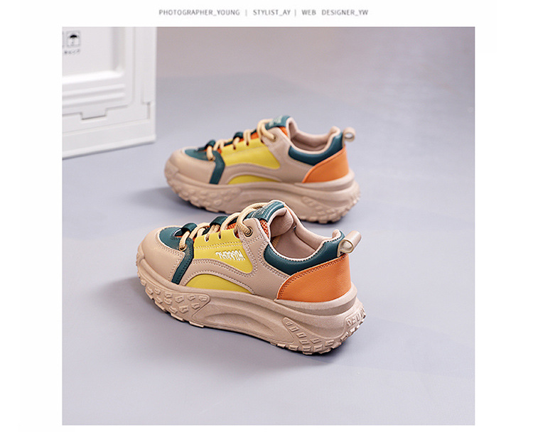 Stivali alla moda in mesh traspirante color block, nuovi stivali da donna casual con soletta rialzata e tacco alto_voghion.com